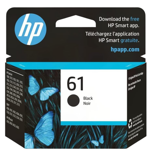 HP Genuine 61 Black Ink Cartridge - Gst Include invoice Supplied