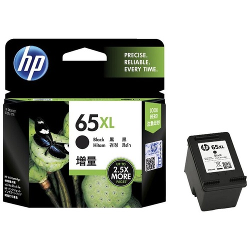 HP Genuine 65XL Black Ink N9K04AA High Yield - Black 