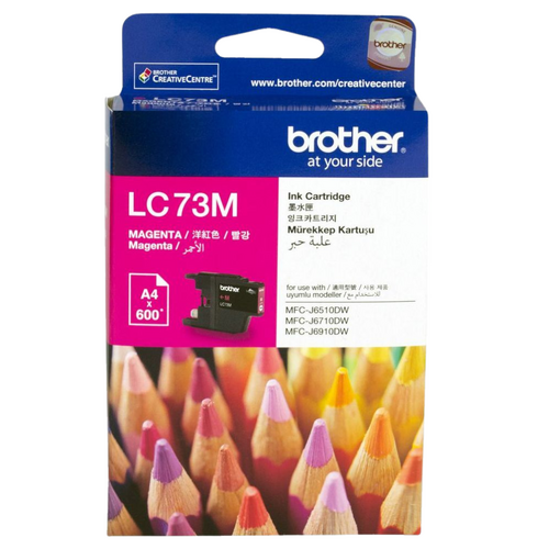 Brother Genuine Ink Cartridge LC73M 600 Pages - Magenta 