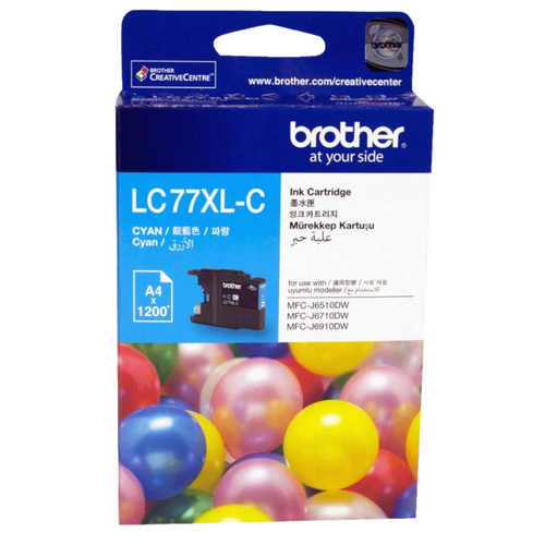 Brother Genuine 77XL Ink Cartridge LC77XLC - Cyan 