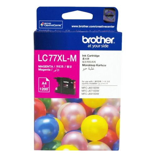 Brother Genuine 77XL Ink Cartridge LC77XLM - Magenta 