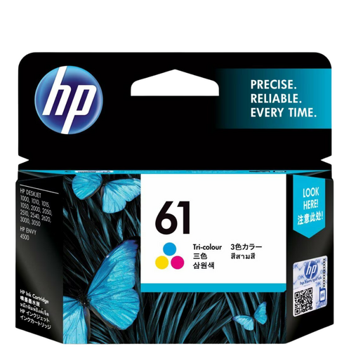 HP Genuine 61 Tri-Colour Photo Ink Cartridge - Gst Include invoice Supplied