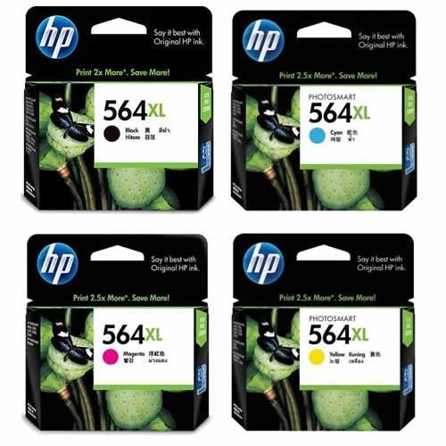 HP 564XL Genuine Ink Cartridge SET 4 (Black,Cyan,Magenta,Yellow) High Yield  - Gst Include invoice Supplied