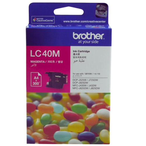Brother Genuine LC-40M Magenta Ink Cartridge - Magenta