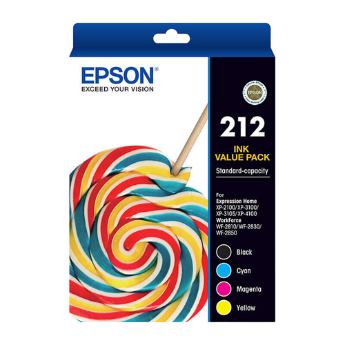 **CLEARANCE** Epson Genuine 212 Value Pack Ink Cartridge - Expires 07.2026