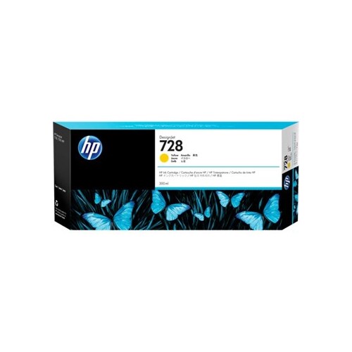 HP Genuine Design Jet 728 Ink Yellow 300ml - F9K15A