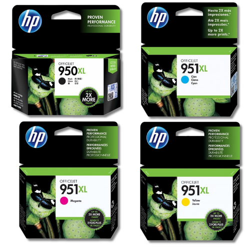 **CLEARANCE** HP Genuine 950XL Black & 951XL Colours Ink Cartridge Set *EXPIRED AUG 2024 & JUN 2025