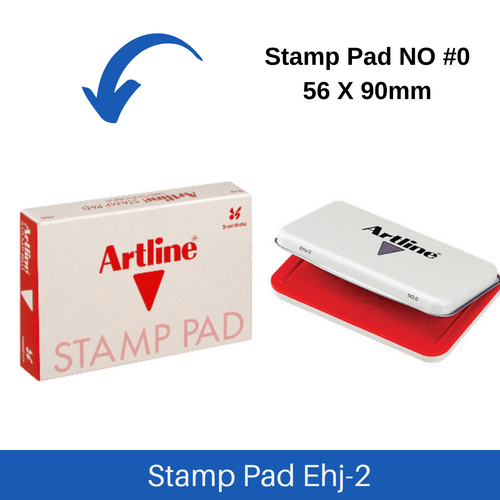Artline Stamp Pad EHJ-2 Stamp Pad SIZE #0 - Red