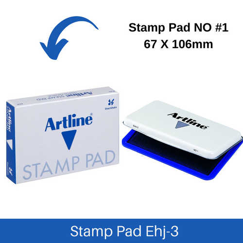 Artline Stamp Pad EHJ-3 Stamp Pad SIZE #1 - Blue