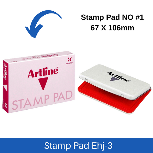 Artline Stamp Pad EHJ-3 Stamp Pad SIZE #1 - Red