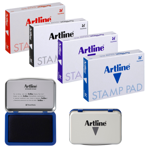 Artline Stamp Pad EHJ-2 No.0 EHJ-3 No.1 EHJ-4 No.2 Black, Blue, Red, Green, Purple