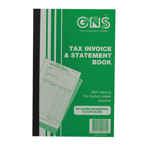 Tax Invoice & Statement Book 8 X 5" Duplicate Carbonless - 9572