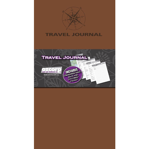 Ozcorp Slim Travel Journal Soft Cover - Tan