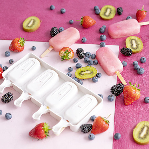 Large Ice Cream Popsicle Silicone Mould White 26cmLx15cmW