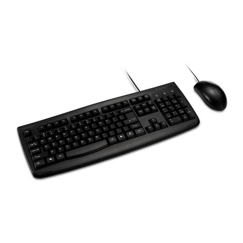 Kensington Washable Wired Desktop Keyboard Mouse Set - Black