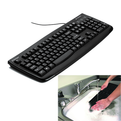 Kensington Pro Fit Washable Computer Keyboard Usb/PS2 - Black