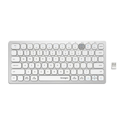 Kensington Multi-Device Dual Wireless Compact Keyboard - Silver