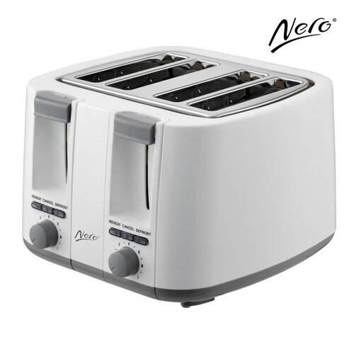 Nero 4 Slice Toaster - White