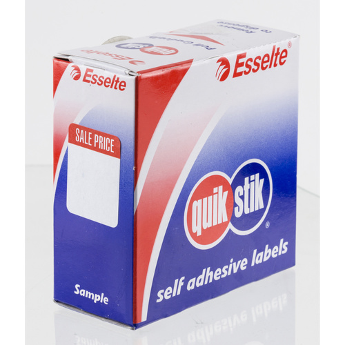 Esselte Quik Stik Dispenser Labels SALE PRICE 24X32mm - 400 Labels