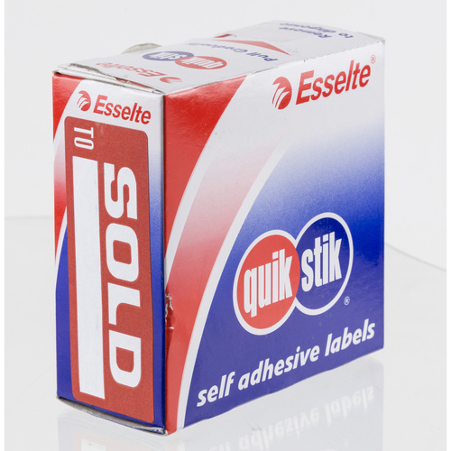Esselte Quik Stik Dispenser Labels SOLD TO 29x76mm - 160 Labels