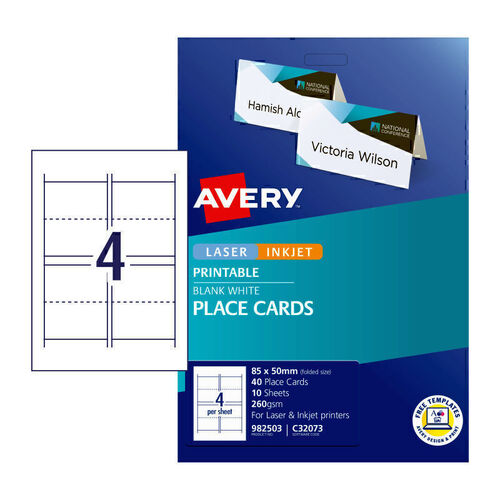 Avery C32073 Printable Folded Placecards 40 Pack - 982503