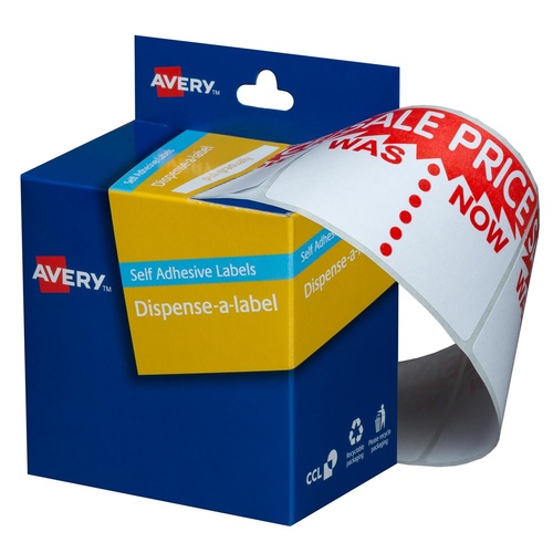 Avery Dispenser Labels SALE PRICE WAS/NOW 44X63mm (400 Labels) - 937309