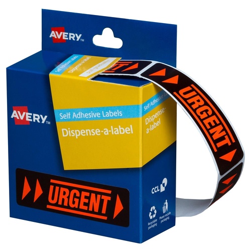 Avery Dispenser Labels URGENT 19X64mm (125 Labels) - 937251