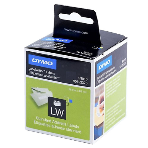 Dymo Labelwriter Labels 99010 Standard Address Labels 28mm x 89mm White 2 Pack