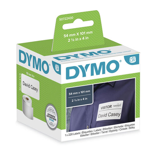DYMO Label Writer Shipping and Badge Labels 54 x 101mm 30323