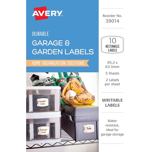 Avery 39014 Labels Eclectic Collection Garage & Outdoor Rectangle Labels 10 Per Pack
