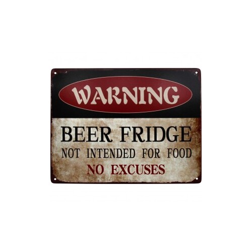  Metal Wall Art "Beer Fridge" Sign