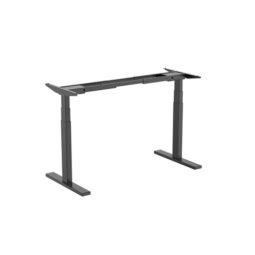 Brateck High performance 3-Stage Dual Motor Sit-Stand Desk 1000~1500x600x620~1280mm (FRAME ONLY) - Black