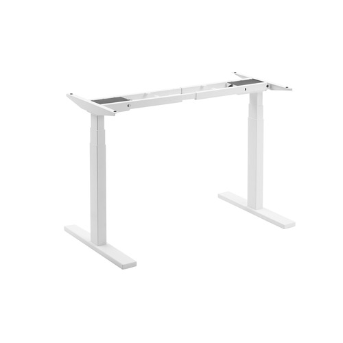 Brateck High performance 3-Stage Dual Motor Sit-Stand Desk 1000~1500x600x620~1280mm (FRAME ONLY) - White