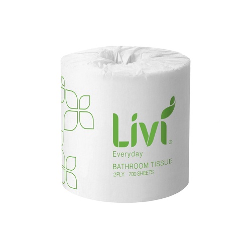 Livi Basics Toilet Tissue 2ply 700 Sheets Per Roll 48 Rolls - 7004