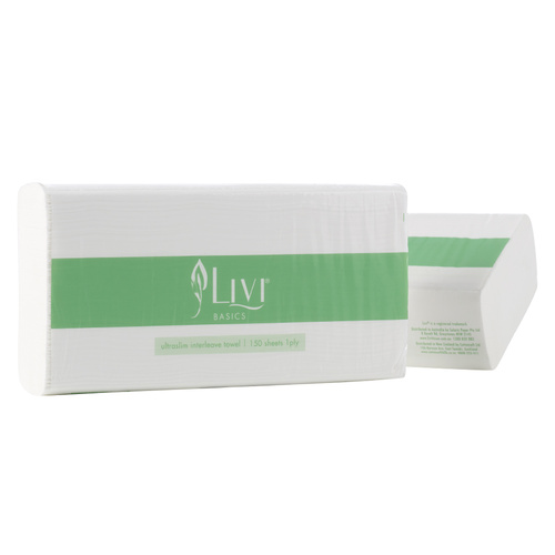 Livi Basics Bathroom Paper Towel Ultraslim 1Ply 150 Sheets Box 16 - 7201