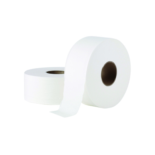 Livi Essentials Embossed bathroom Jumbo Toilet Paper 2Ply 300 Metres 8 Pack - 1100E