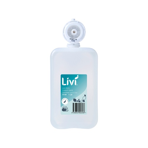 Livi Activ Instant Hand Sanitiser (Alcohol Free) Pod 1 Litre 6 Pack - S104 