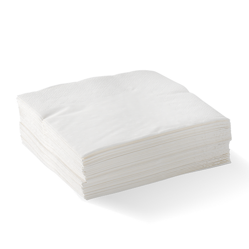 Dinner Napkins 2Ply 1/4 Fold 1000 Pack Corner Embossed - White