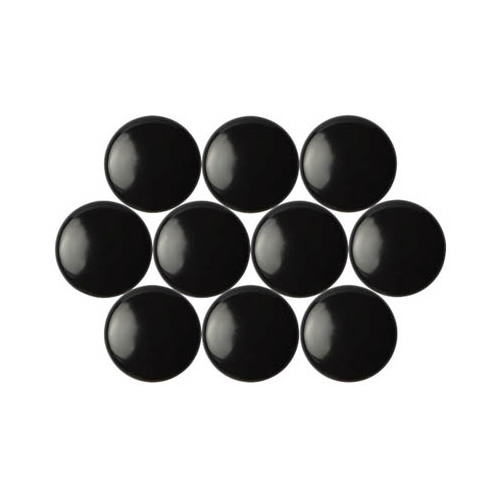 Quartet Magnetic Buttons, Magnets for Whiteboard, 20mm BLACK - 10 Pack