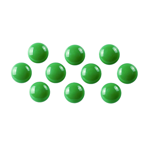 Quartet Magnetic Buttons, Magnets for Whiteboard, 20mm GREEN - 10 Pack