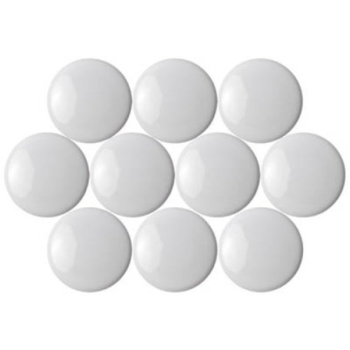 Quartet Magnetic Buttons, Magnets for Whiteboard, 20mm WHITE - 10 Pack