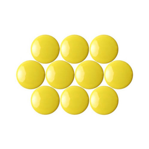 Quartet Magnetic Buttons, Magnets for Whiteboard, 20mm YELLOW - 10 Pack