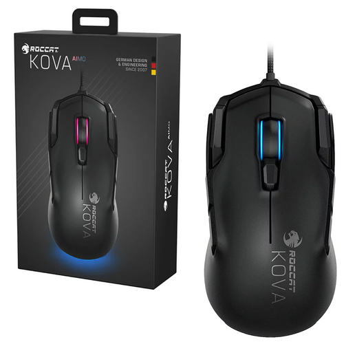 Roccat Kova AIMO Black RGB Wired Gaming Mouse - Black
