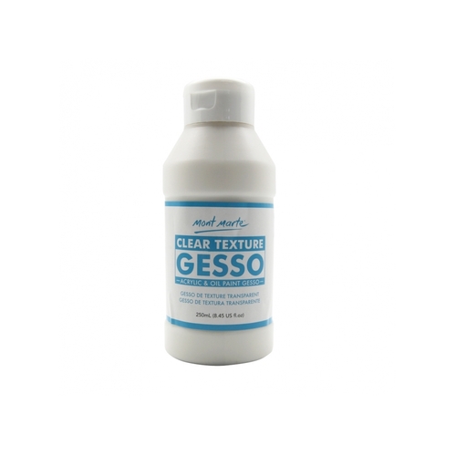 Mont Marte Clear Texture Gesso 250ml for Surfaces with a Transparent Finish - MPA2502