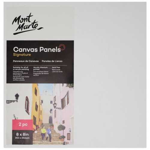 Mont Marte Signature Canvas Panels 8" x 8" - 2 Pack