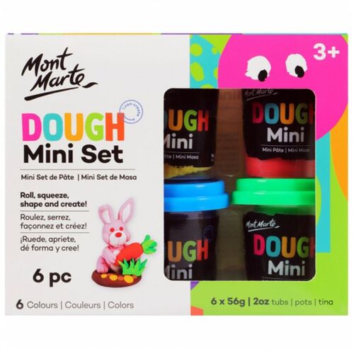 Kids Play Dough Mini Set 6 Piece x 56g (2oz) - MMKC0162