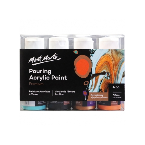 Mont Marte Pouring Paint Acrylic 60ml 4 Piece - Symphony - PMPP4201