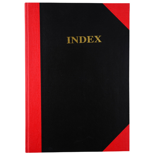 Cumberland Notebook Casebound Matt Cover A4 Index A-Z 200 Pages Red/Black