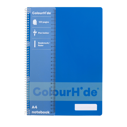 ColourHide A4 120 Pages Notebook - Blue