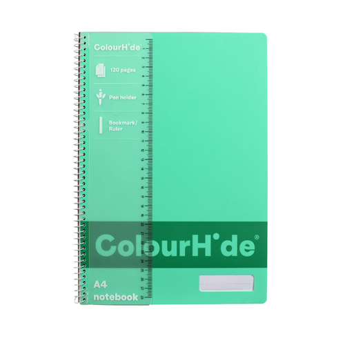ColourHide A4 120 Pages Notebook - Green
